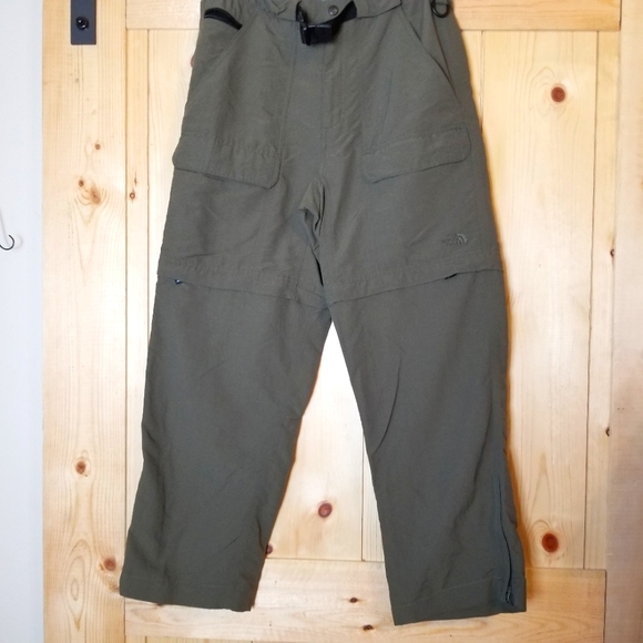 The North Face Nylon Belted Zip Off Convertible Trail Hiking Pants Shorts